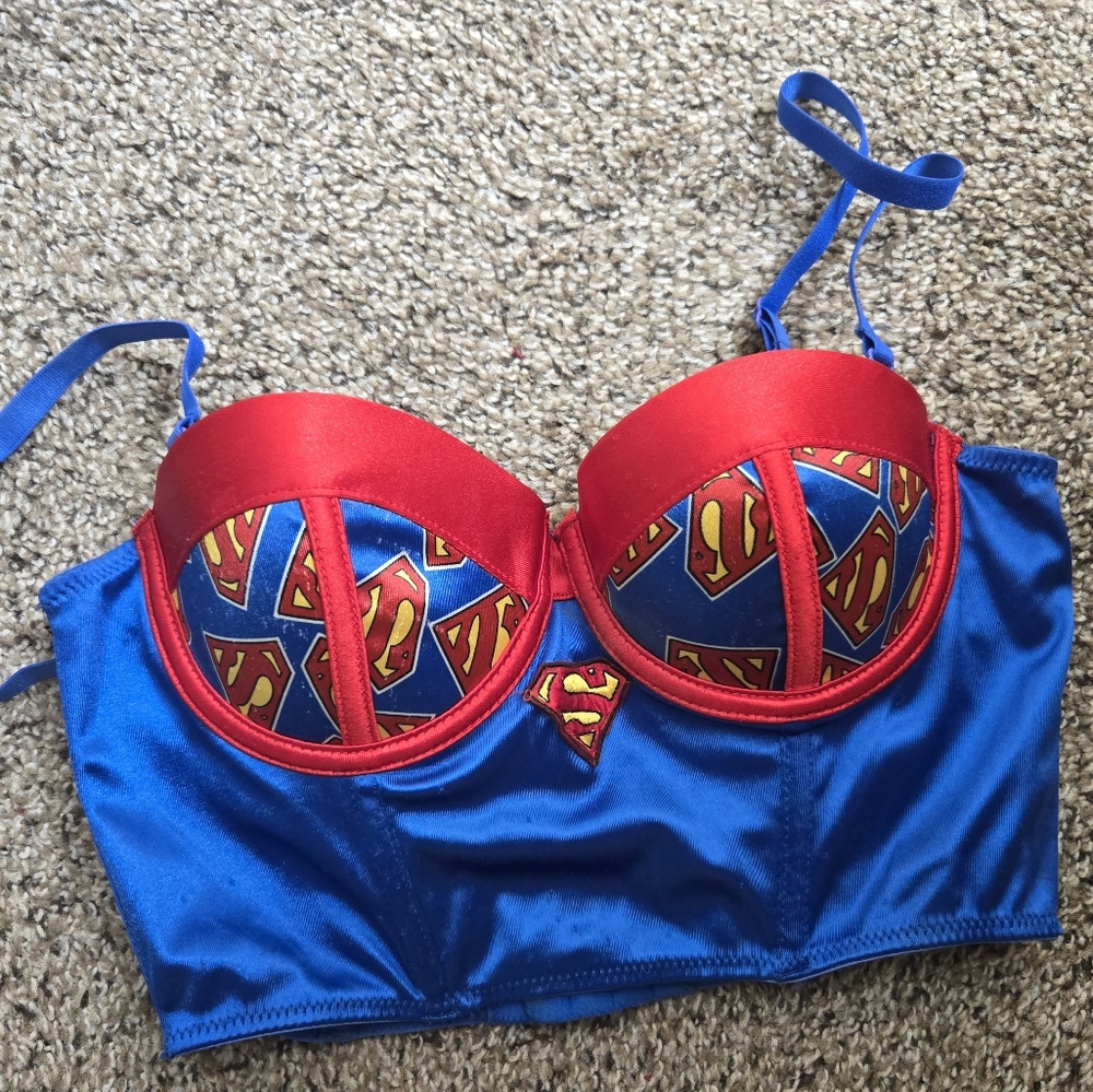 Superman Themed Red and Blue Bustier